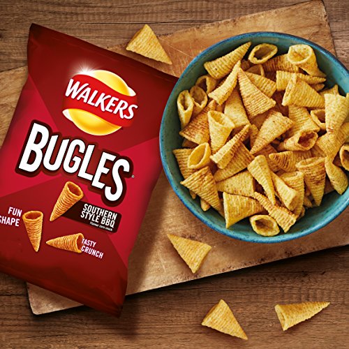Walkers Bugles Southern Style BBQ Multipack Snacks, 6 x 20 g Fresh