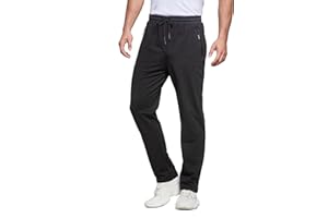 ZOXOZ Pantalon de Jogging pour Homme Survetement Pantalons de Sport Coton Training Sportswear avec Poches Zippées