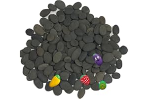 juexiyarticle Dekorative Steine Flache Kleine Kieselsteine zum Bemalen Stein Collage Kunstwerk Blumentopf Garten Aquarium Dekoration, Glatte Fluss Steine