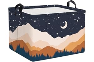 Clastyle Bohemia kosz na pranie dla niemowląt składany kosz do przechowywania dla dzieci wodoodporny dla kobiet dziewcząt pudełko na zabawki do pokoju dziecięcego, księżyc, 40 x 30 x 30 cm
