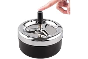 AGOGUE Posacenere per esterni, posacenere con coperchio per esterni, posacenere girevole per esterni, posacenere senza fumo, grande in acciaio inox per balconi e uffici