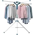 Boniry Tripod Clothes Drying Rack - Folding Indoor, Portable, Height-Adjustable, Space Saving Laundry Rack