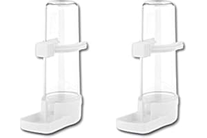 Moondown Farm 110ml Bird Finch, Canary Drinker with Clips for Horizontal Cage Wires (2 Pack)