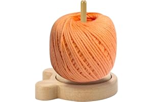 BRISKORE Enrollador de lana, soporte giratorio para hilo Desenrollador Ovillo de Lana Gancho Rotación Fluida Enrollador soporte para carretes de hilo de ganchillo Trenzado Dispensador Portahilos