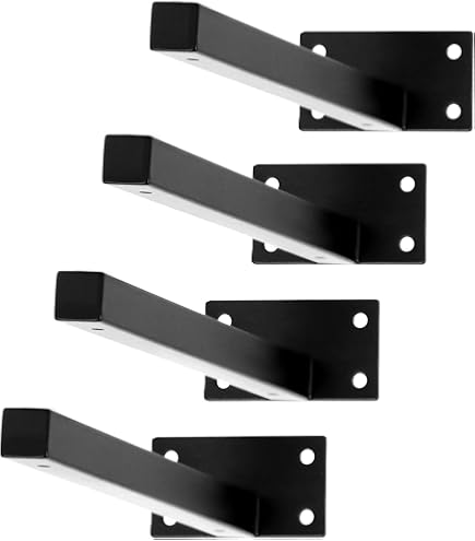 4 Staffe Per Mensole In Acciaio Bianco - Supporto Ripiani Per Carichi Pesanti