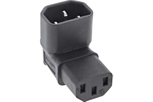 InLine® Adattatore di rete IEC 60320 C14 / C13, angolato alto/basso, 3 poli