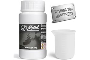 1DFAUL 50g Laser Marking Powder, Metal Marking Spray Fluid for Laser Engraving, High Contrast, Permanent Mark, for Aluminum Stainless Steel Brass