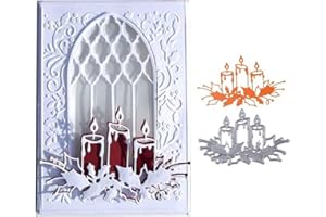 jiashemeng Bougie De Découpe en Métal Matrices Bricolage Scrapbooking Gaufrage Papier Carte Album Artisanat, Joyeux Anniversaire Découpe Cartes Papier Bougie