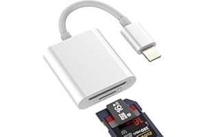 WASRUYI Adattatore per lightning a lettore schede SD(2in1)TF Micro SD card reader per iPhone 14 trasferire dati connettore per iPad memoria fotografica per Apple MFi Certified esterna chiavetta camera memory