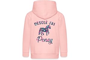 Spreadshirt Désolé J'Ai Poney Fleuri Veste À Capuche Premium Enfant