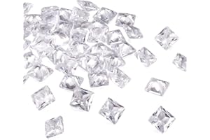 Cheriswelry Crystal Clear Cubic Zirconia Cabochon Mixed Colors CZ Stones Faceted Diamond Rhinestone for DIY Jewellery Crafts Making Accessories