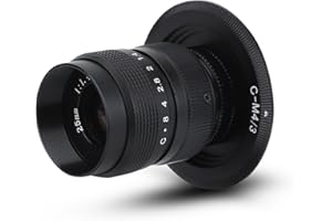 C-Mount Kameraobjektive Kameraobjektiv C Mount Kameraobjektiv Kameraobjektiv mit manueller Blende 25mm F/1.4 Objektiv + C-m4/3 Adapter + Makroring für Olympus EPL5 EPM3 EPL7 OM-D