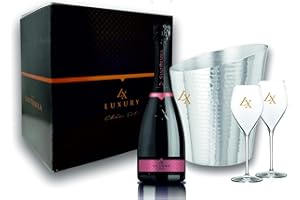 Sant'Orsola Prosecco DOC Rosè LX Brut Millesimato Sparkling Italian Wine + Aluminium Glacette + 2 Glasses - 1x750 ml