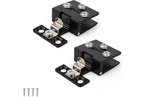 Cerniere della Porta in Vetro, JANDH Fermaglio per Porta in Vetro, Auto Posizionamento, Cerniere per Docce, Vino, Porte in Vetro, Vetrine(Nere)