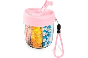 Fefod pilulier semainier 7 jours, Pilulier hebdomadaire extra large avec 7 grands compartiments, Pillulier Matin et Soir Portable, Pilulier de Voyage pour Vitamines, Huile de Poisson, Médicaments etc