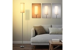 Homuserr Floor Lamp, Floor Lamp for Living Room 3 Color Temperatures, Foot Switch Control 9W LED Modern Standing Lamp with Lampshade, Floor Reading Lamp for Bedroom Living Room Office Decor
