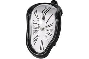 RoseDoes Orologio Fusione Salvador Dali, Stile Surrealismo Creativo Distorto, Orologio da Scrivania e da Scaffale Silenzioso Decorativo per ufficio, scaffale, tavolo da scrivania, regalo creativo