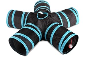 DingGreat Túnel de juguete para gatos, juguete para perros, túnel de 5 vías para mascotas, túnel de juguete para gatos, cachorros, gatos, gatos, conejos