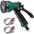 EPISKEY Garden Hose 7 Pattern High Pressure Garden Hose Nozzle Water Spray Gun With Leak Proof 2 Pcs Metal Grip Lock Gardening Washing Gun (MULTI COLOUR) (7 FUNCTION) (100_GUN)