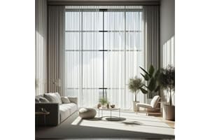 ‎GARDINESTAN JUNG CFO GMBH GARDINESTAN JUNG CFO GmbH Gardinen Vorhang Voile weiß halbtransparent mit Kräuselband Bleiband Fenster Wohnzimmer,Schlafzimmer,Kinderzimmer,Hotelzimmer luftig in Verschiedene Größen