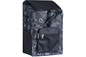 BORNFORNICE Replacement Bag for Grocery Cart/Shopping Cart - Waterproof Trolley Bags, for Aluminium Alloy Frame, 13.5inx9inx23in (Black)