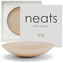 Tuopuda Copricapezzoli Silicone Adesivi, Copri Capezzoli Donna, Copricapezzoli Riutilizzabile Lavabili con Proteggi-capezzoli Nipple Cover Invisibile Reggiseno, Beige(4 Paia), 8cm