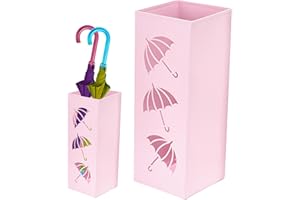 Aizuoni Regenschirmeimer - Rostfreier Eleganter Quadratischer Schirmkorbständer Aus Metall - Regenschirmständer Aus Metall, Quadratischer Schirmständer