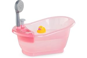 Corolle 9000141660 - Mon Grand Poupon Badewanne, mit Pumpfunktion und Badeente für alle 30-36cm Puppen, 32,5cm, ab 3 Jahren