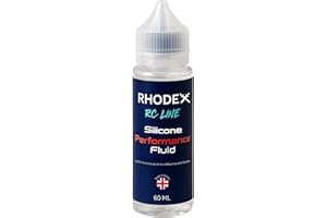 RHODEX LUBRICANTS Rhodex RC Line 100% Silicone Shock Oil – 20WT (200 cSt) – 60ml Premium RC Shock Absorber Oil – For RC Cars, Trucks & Buggies – Ultra Consistent Suspension Performance Made in UK