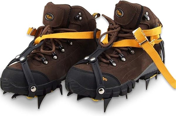 Crampons métalliques, crochets durables pour chaussures d'escalade, antidérapants sur neige ou glace, sports extrêmes, randonnée en montagne, ski, activités hivernales