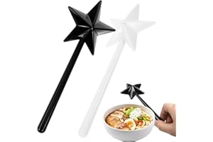 ZOUWEL Magisches Gewürzstreuer-Set,Sternen-Zauberstab Salz- und Pfefferstreuer, Nachfüllbare Magische Gewürzstäbe,Spices Spice Shaker mit Löchern (2, Schwarz + Weiß)