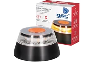 GSC Evolution - Emergency Light V16 with Geolocation – DGT 3.0 Approved Beacon, Mandatory in 2026, V-16 Car Signal with Location Notice and Data Plan Included