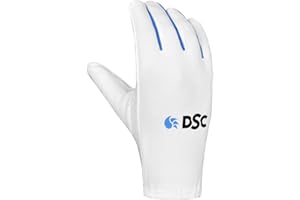 DSC Glider Cricket Batting Inner Gloves | Color: White | Size: Boys | Material: Cotton | Faster Sweat Absorption | Elasticated Wristband | Lightweight & Durable | Better Grip