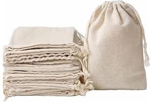 HERZWILD 25stk säckchen 13 * 18cm Kleine Beutel mit Kordelzug baumwollsäckchen geschenksäckchen Jutebeutel für Hochzeit Party (13 * 18cm)