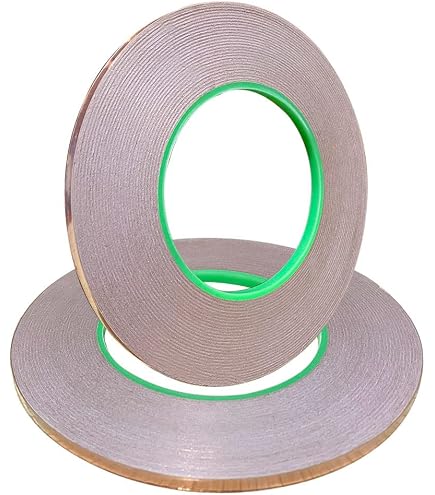 Nastro In Rame Conduttivo Adesivo – 20 M X 50 Mm, Per Schermatura EMI, Chitarra, Protezione Piante E Riparazioni Elettriche