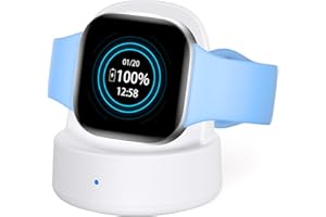 iFuntec Charger Dock for Fitbit Sense/Sense 2/Versa 4/Versa 3,Upgraded Magnetic Watch Charger Stand with Charging Cable,Charger Replacement Accessories for Fitbit Charger,White