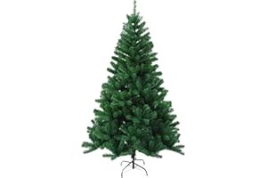 VEYLIN Gift 4 All Occasions Sapin de Noël artificiel avec pied en métal 700 branches Vert 1,8 m
