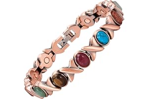 EnerCoppeX 99.99% reine Kupfer-Magnettherapie entlastet Arthritis Frauenarmband, 3500 Gauss starkes Magnetfeld, lindert effektiv Arthritis Schmerzen und Karpaltunnelsyndrom