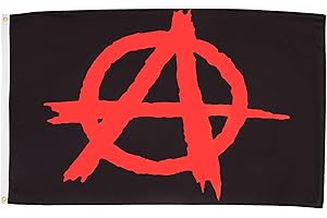 AZ FLAG - Flagge Anarchie Schwarz Und Rot - 150x90 cm - Anarchismus Fahne 100% Polyester mit Messing-Ösen - 110g