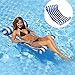 Produktbild AILUOR Pool Strand Schwimmwasser Hammock Sonnenliege, Aufblasbare Wasser Flöße Bett Schwimmend, Schwebend Stuhl, Wasser Sofa blau