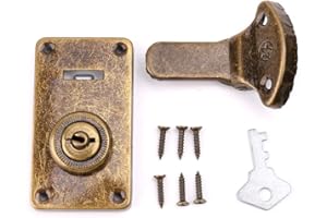 lijun Caja de Hebilla de Maleta de Cuero en Tono Bronce Cerradura de Metal Vintage Cerradura de Palanca Antigua