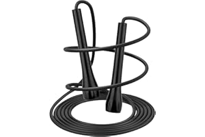 BTONGE Skakanka dla dorosłych, regulowana, lekka skakanka do fitnessu, spalania tłuszczu, boksu - antypoślizgowe uchwyty, trwała lina PVC, przenośny sprzęt gimnastyczny