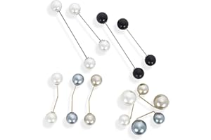 ASTER 10 Stücke Faux Perle Brosche Damen Pullover Schal Clips Wilde Wäscheklammern Kristall Schal Cardigan Clip Damen Bekleidungszubehör Perle Brosches Pins Schleppennadel Brautkleid