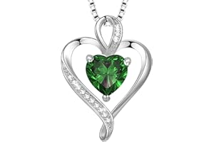 LAVUMO Collares Mujer Amor Colgante de Corazón Oro Rosa Plata de Ley 925 Collares de Mujer,Joyas Regalos para Esposa, Mamá, Novia, Cumpleaños Navidad Aniversario día de San Valentín Regalo