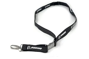 Boeing - Carbon Fiber Woven Lanyard Keychain/ID Holder