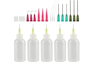 Tomoyuki 5 st 50ml nålflaskor – med 17 nålar & lock, för precisionsdosering