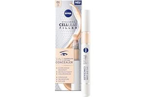 ‎NIVEA NIVEA Hyaluron Cellular Filler 3IN1 Augenpflege Concealer Hell (4 ml), Anti-Age Concealer mit Hyaluron, Abdeckstift für Augenringe, Rötungen und Pickel