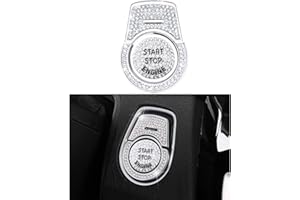 ‎VDARK VDARK Ersatz für BMW Motorabdeckung Crystal Start Button Cover mit Ring Interior Bling Zubehör Ersatz für BMW 3er 3GT 4 5 6 7er X1 X2 X3 X4 X5 X6 X6M M2 M3 M4 M5 M6 Silber