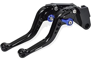 MTCRIGHTER Leva freno corta Leva frizione compatibile con YAMAHA R3 R25 MT-03 MT-25 2015-2024, Realizzato in lega di alluminio CNC (Blue)