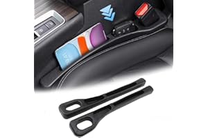 HJJMN 2pcs Car Seat Gap Filler Organiser, Multifunctional Car Seat Side Gap Filler with Phone Holder, Soft Foam Front Seat Gap Storage Filler, Vehicle Mounted Leak Proof Filling Strip for Most Models of Car